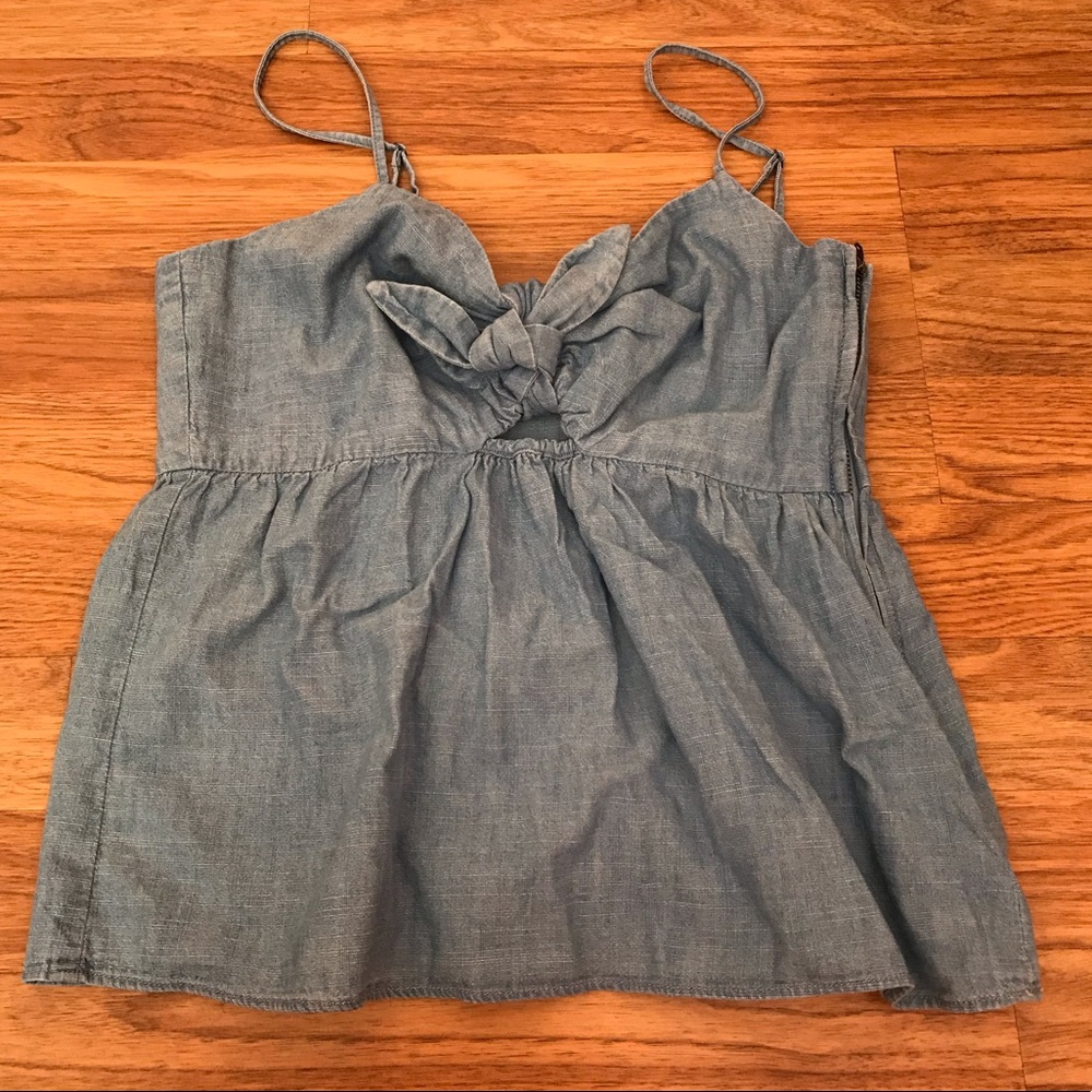 Madewell chambray keyhole cami